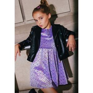 Lola & The Boys Lavender Sky Velour Dress